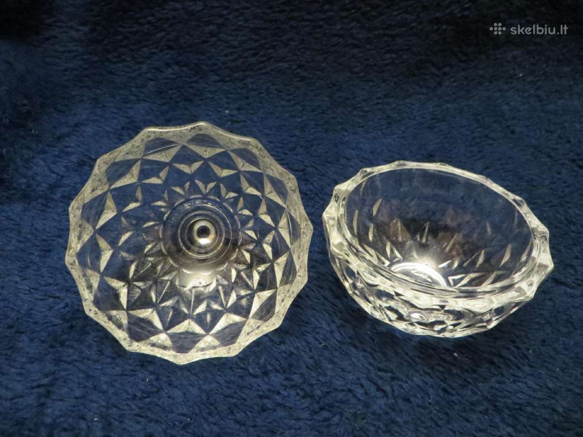 Stiklinė vintažinė dėžutė maža ~7 cm - nuotraukos Nr. 7