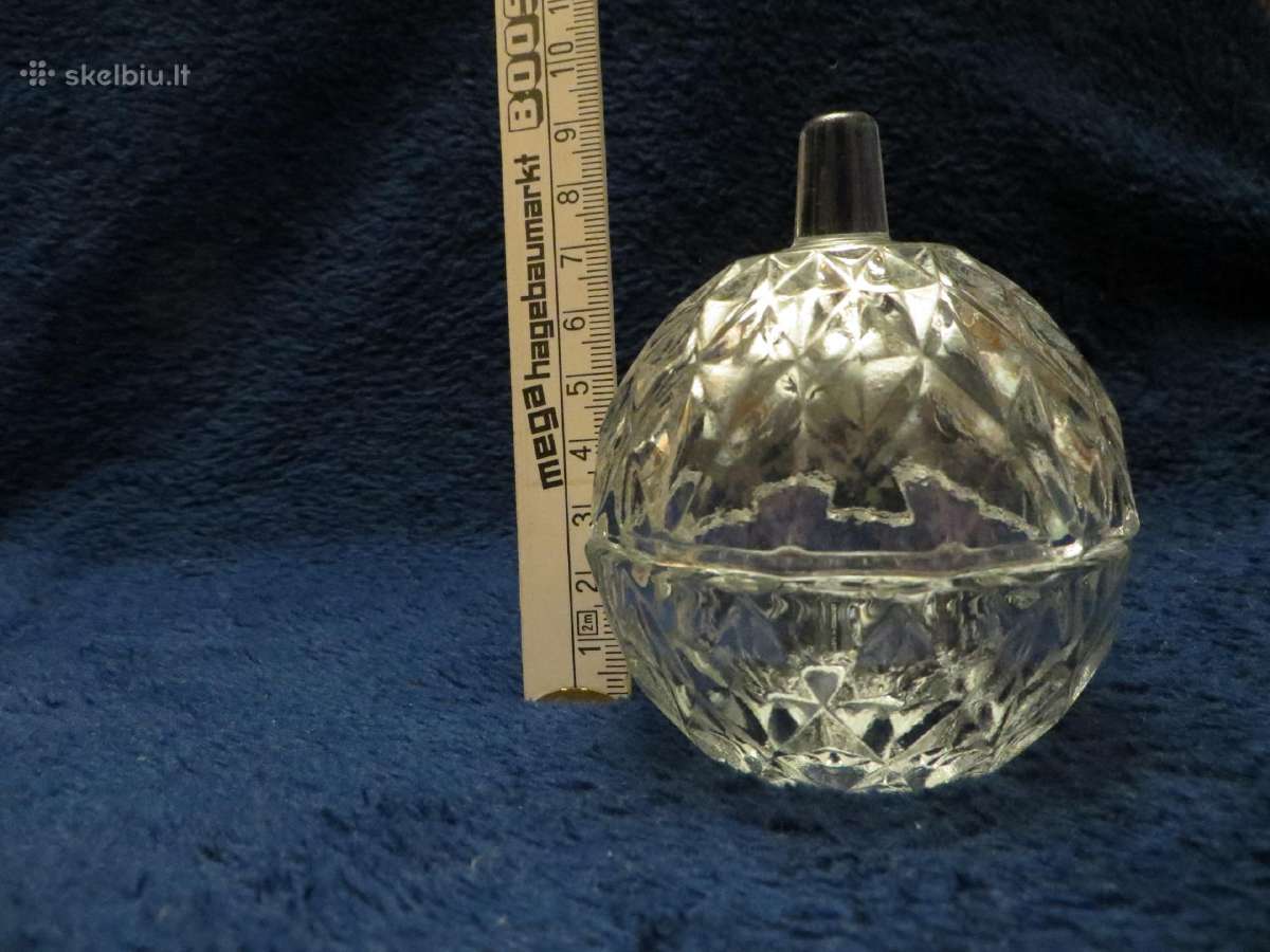 Stiklinė vintažinė dėžutė maža ~7 cm - nuotraukos Nr. 17