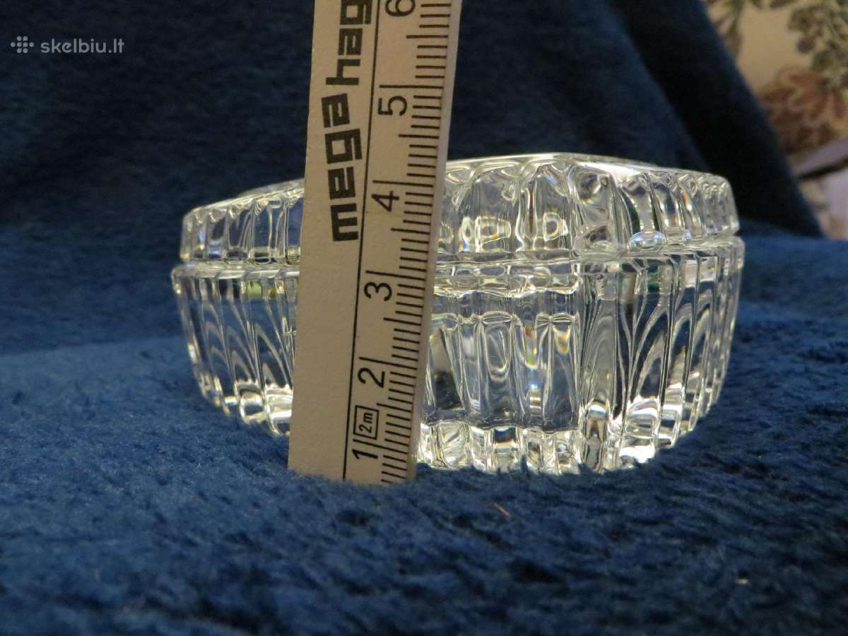 Dėžutė krištolinė širdelė ~9*10cm sunki vintažinė - nuotraukos Nr. 20