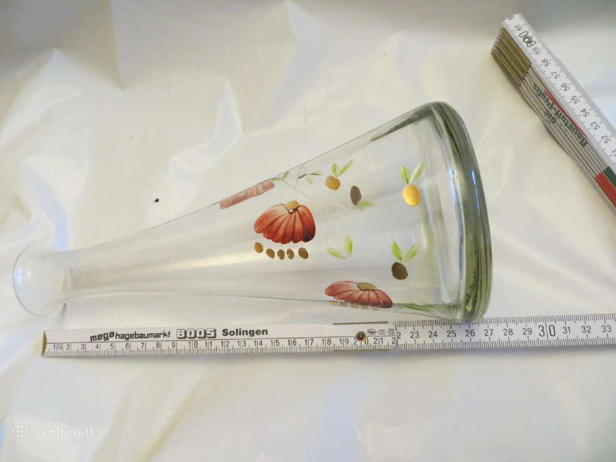 Grafinas antikvarinis 26cm, taurė, su piešiniu - nuotraukos Nr. 12
