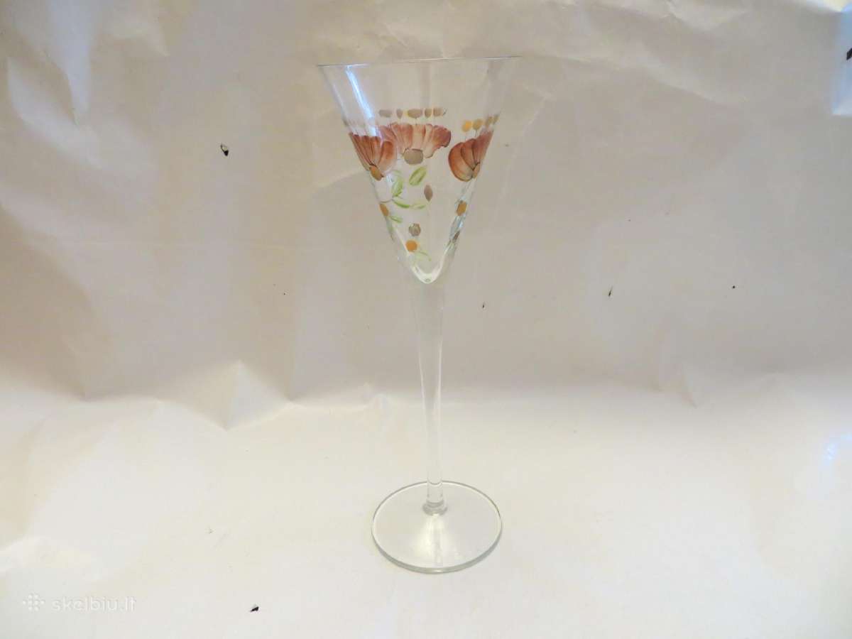Grafinas antikvarinis 26cm, taurė, su piešiniu - nuotraukos Nr. 14