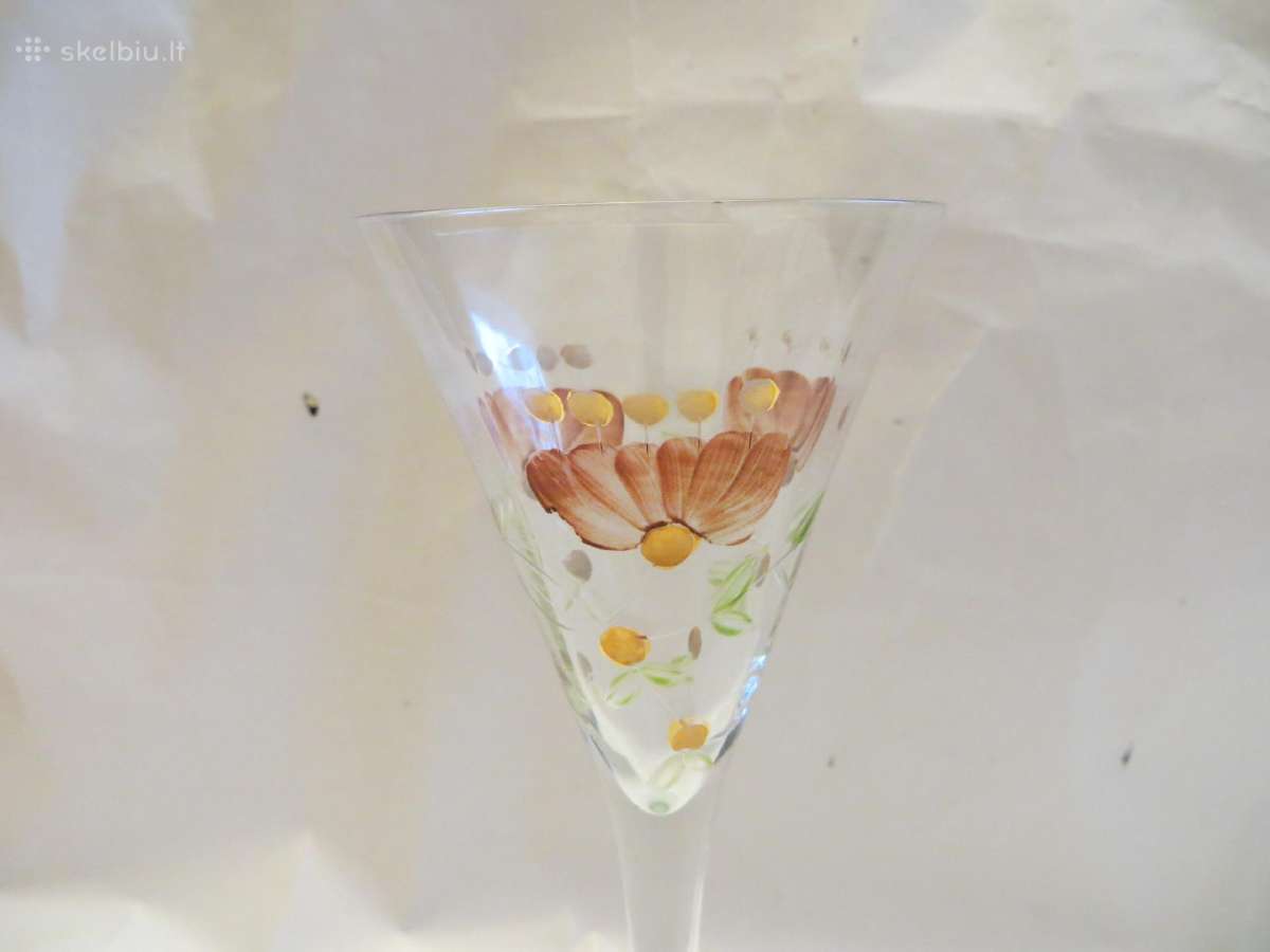 Grafinas antikvarinis 26cm, taurė, su piešiniu - nuotraukos Nr. 17