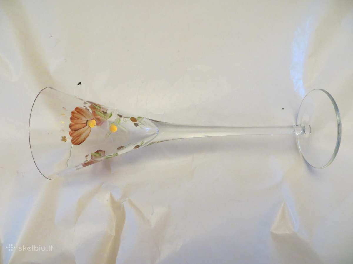 Grafinas antikvarinis 26cm, taurė, su piešiniu - nuotraukos Nr. 19