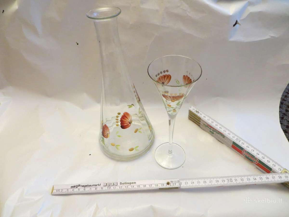 Grafinas antikvarinis 26cm, taurė, su piešiniu - nuotraukos Nr. 36