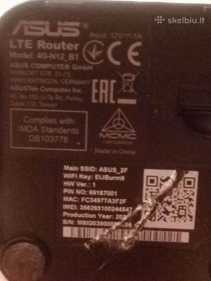 Asus 4G-n12-b1 Sim modemas