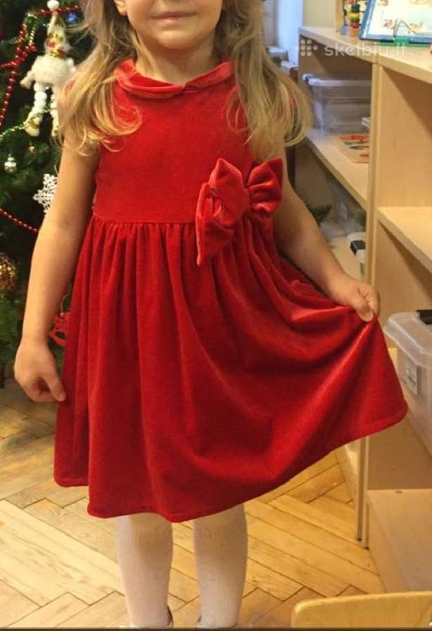 Raudona suknelė 92 dydis 1,5-2m