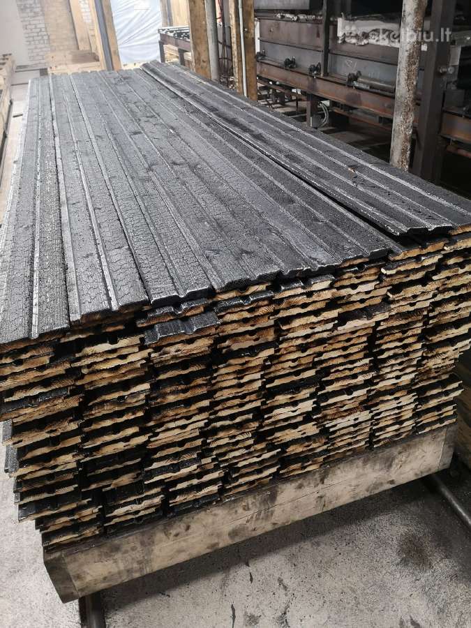 Deginta mediena (Shou Sugi Ban) Skalūno plokštelės - nuotraukos Nr. 4