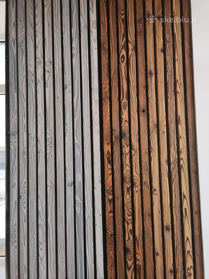 Deginta mediena (Shou Sugi Ban) Skalūno plokštelės - nuotraukos Nr. 6