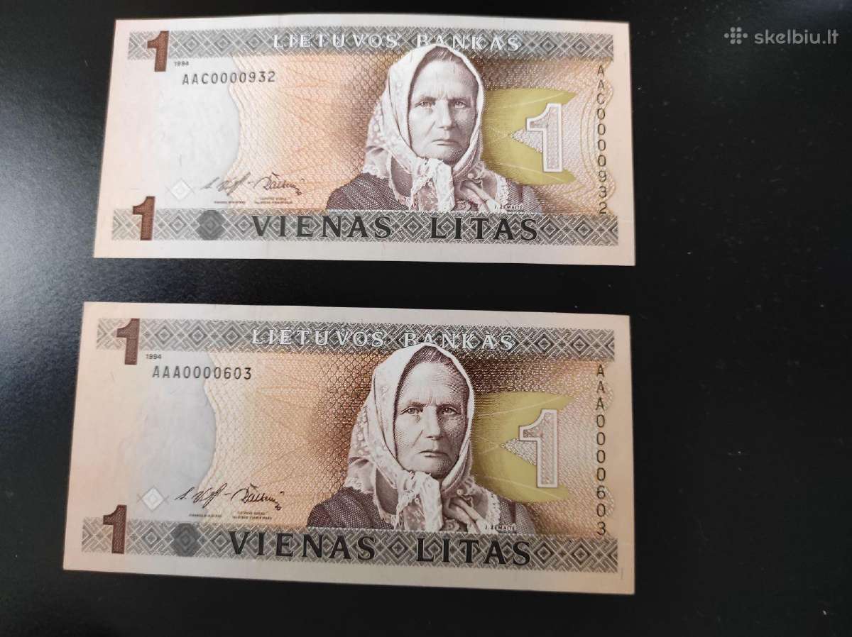 Litų banknotai (nauji) - nuotraukos Nr. 17