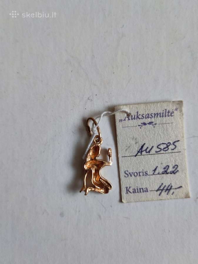 Auksinis nenaudotas pakabukas Zodiakas Mergelė - nuotraukos Nr. 4