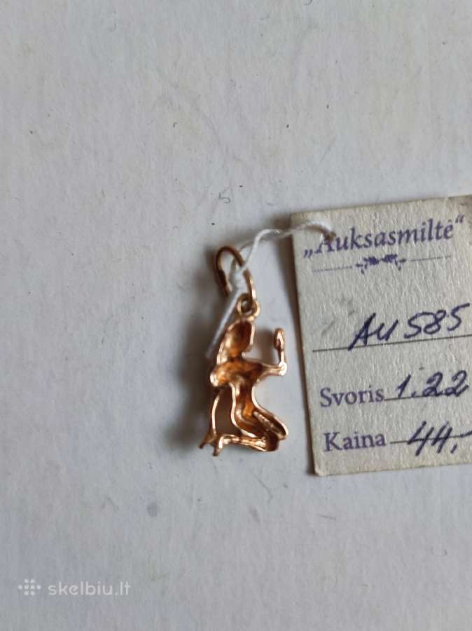 Auksinis nenaudotas pakabukas Zodiakas Mergelė - nuotraukos Nr. 5