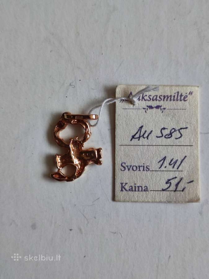 Auksinis nenaudotas pakabukas zodiakas Skorpionas - nuotraukos Nr. 5