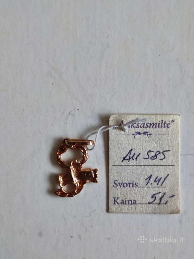 Auksinis nenaudotas pakabukas zodiakas Skorpionas - nuotraukos Nr. 3