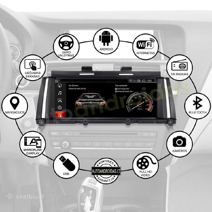 Bmw X3 F25 X4 F26 2011-17 Android multimedia GPS - nuotraukos Nr. 2