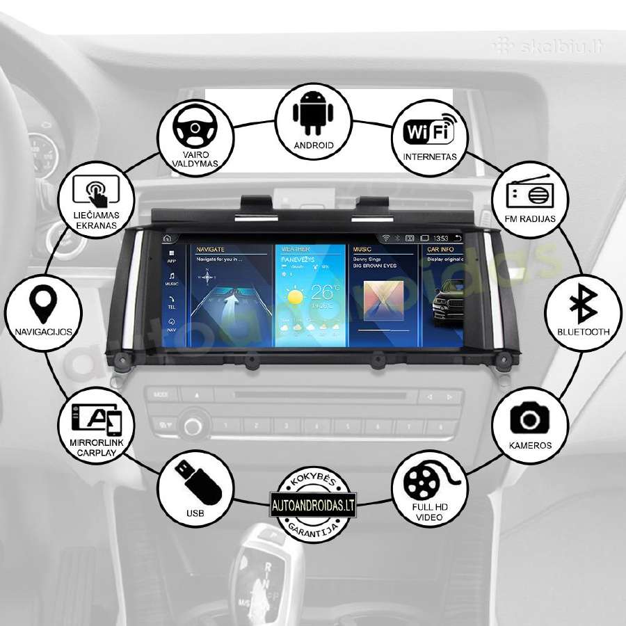 Bmw X3 F25 X4 F26 2011-17 Android multimedia GPS - nuotraukos Nr. 3