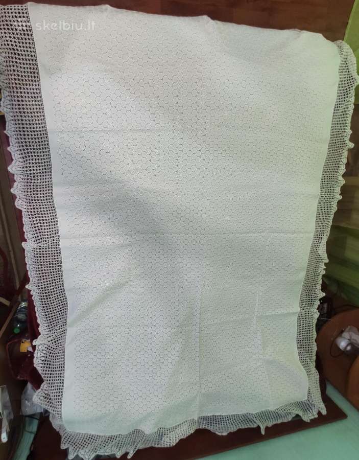 Didelė staltiesė 195 cm/135 cm iki nėrinių 18 cm n - nuotraukos Nr. 2