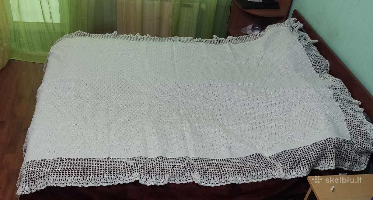 Didelė staltiesė 195 cm/135 cm iki nėrinių 18 cm n - nuotraukos Nr. 3