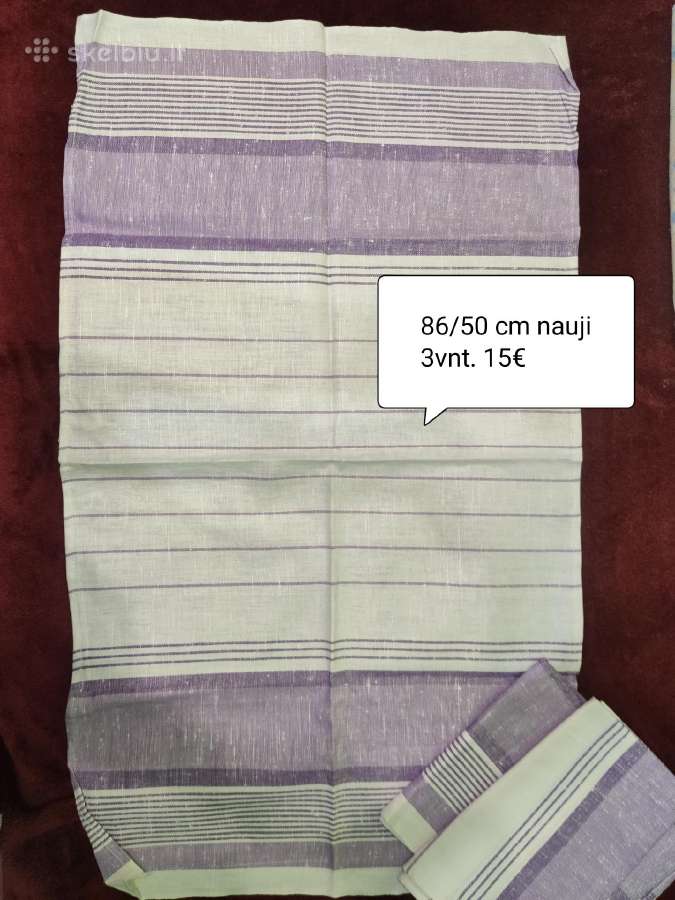 Lininiai rankšluosčiai 86/50 cm. 3 vnt.