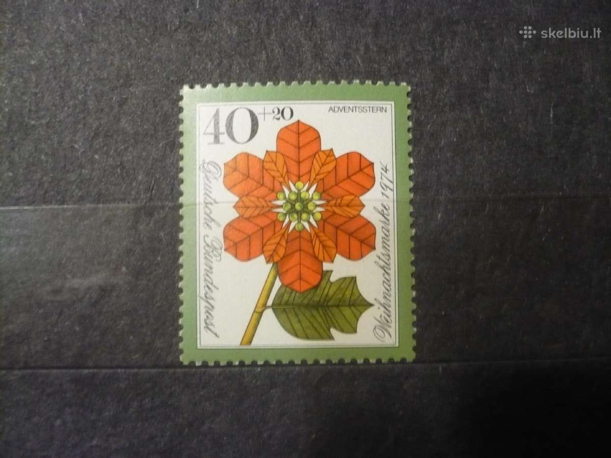 1974 metų Kalėdų pašto ženklas Mhn