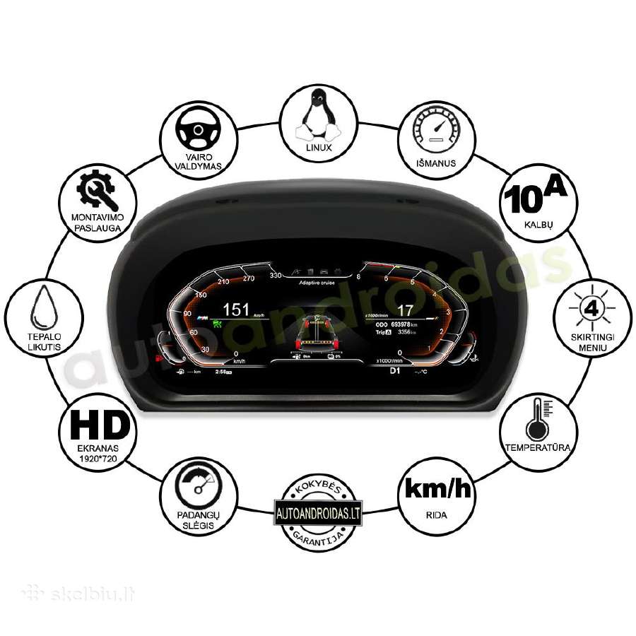 Bmw 3 E90 E91 E92 E93 2004-12 LCD spidometras - nuotraukos Nr. 2