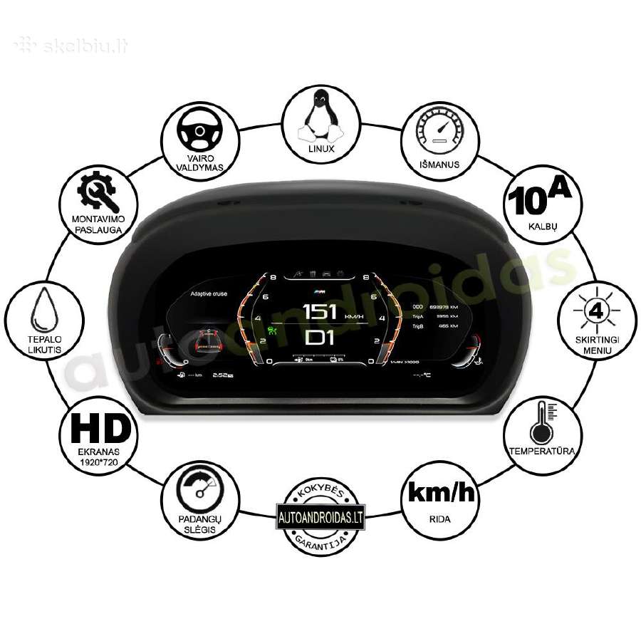 Bmw 3 E90 E91 E92 E93 2004-12 LCD spidometras - nuotraukos Nr. 3