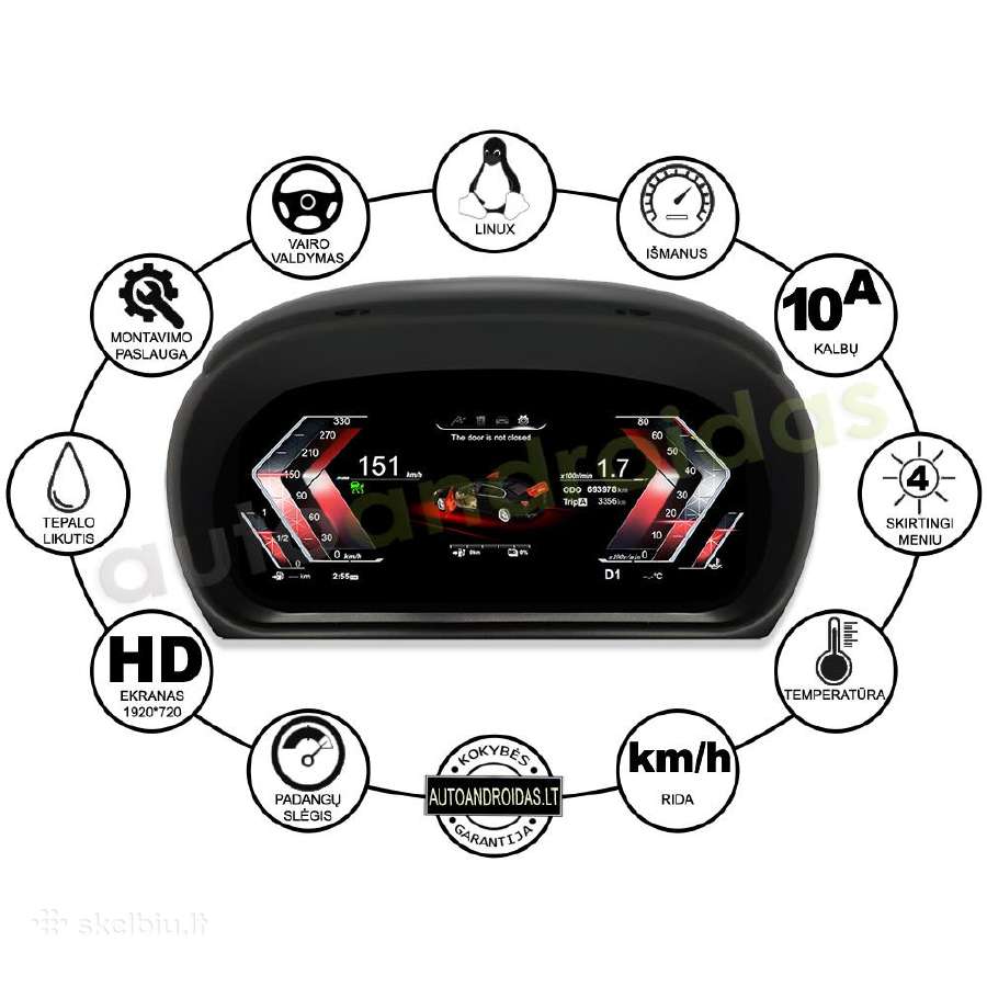 Bmw 3 E90 E91 E92 E93 2004-12 LCD spidometras - nuotraukos Nr. 4
