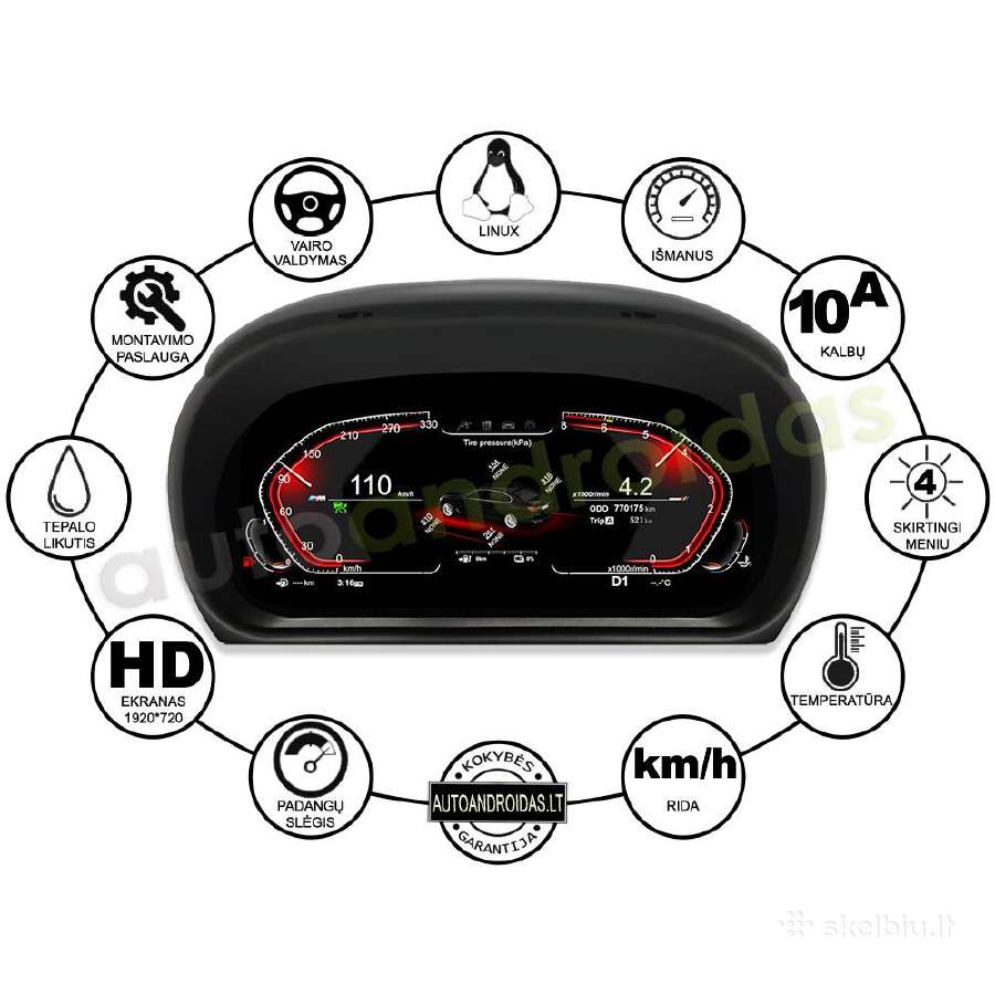 Bmw 3 E90 E91 E92 E93 2004-12 LCD spidometras - nuotraukos Nr. 5