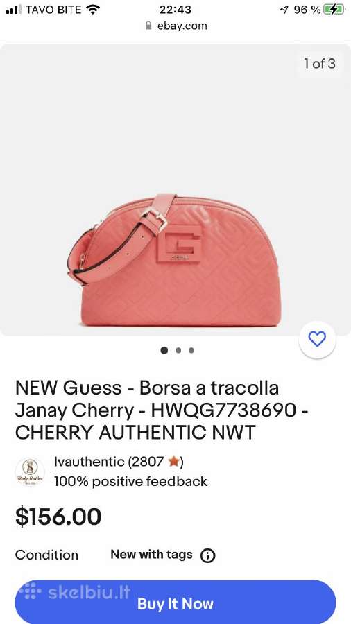 Moderni Rankinė Guess Janay Cherry - nuotraukos Nr. 8