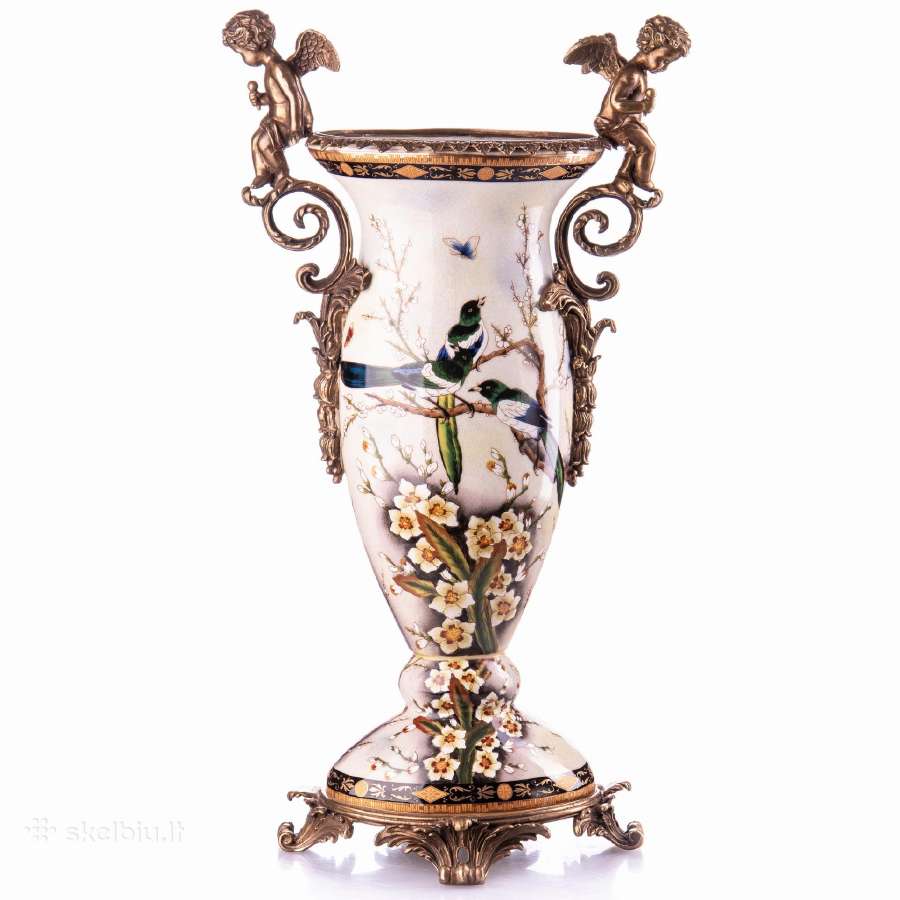 Naujos porcelianinės su bronza vazos - nuotraukos Nr. 3