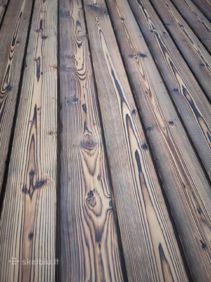 Deginta mediena (Shou Sugi Ban) Skalūno plokštelės - nuotraukos Nr. 15