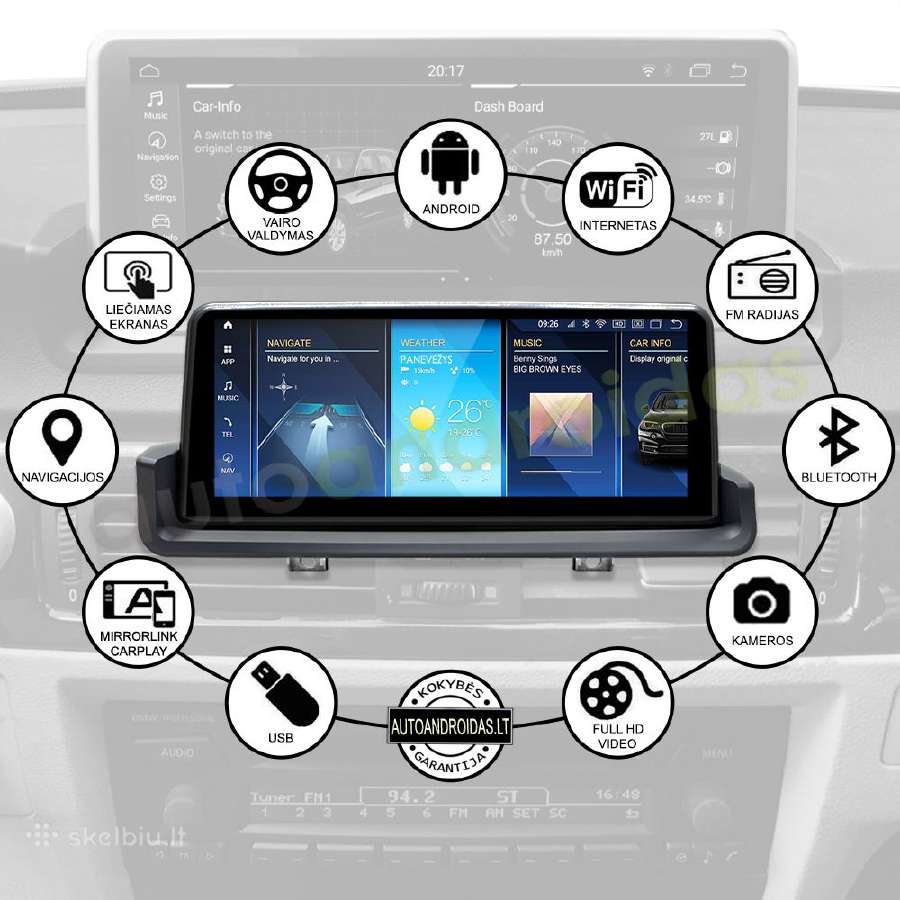 Bmw 3 E90, E91 2004-13 Android multimedia GPS/WiFi - nuotraukos Nr. 4