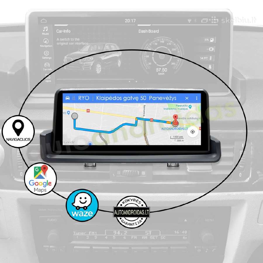 Bmw 3 E90, E91 2004-13 Android multimedia GPS/WiFi - nuotraukos Nr. 12