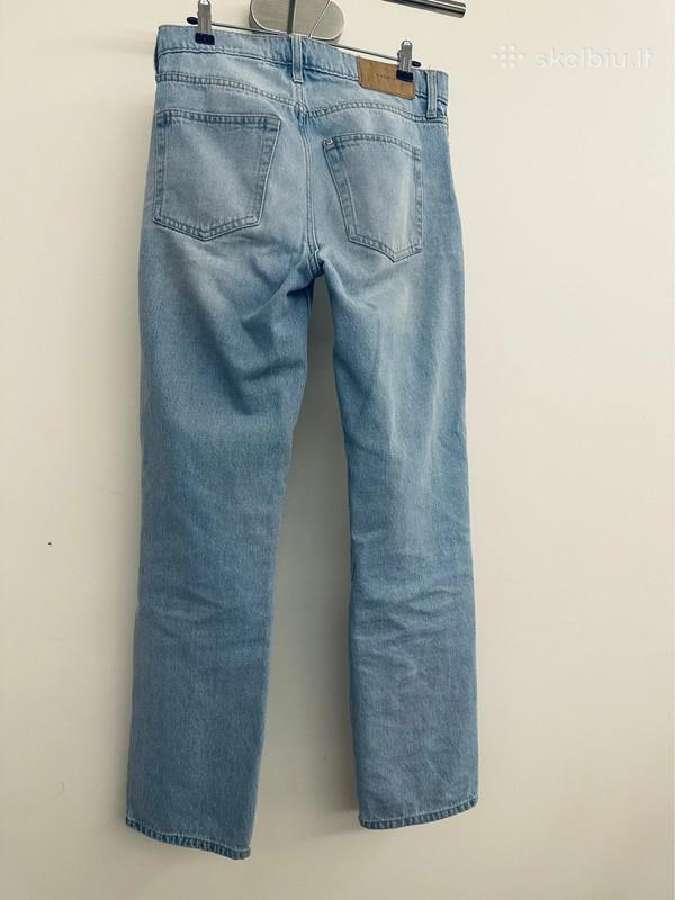 Baggy mid waist šviesiai mėlyni džinsai - nuotraukos Nr. 5