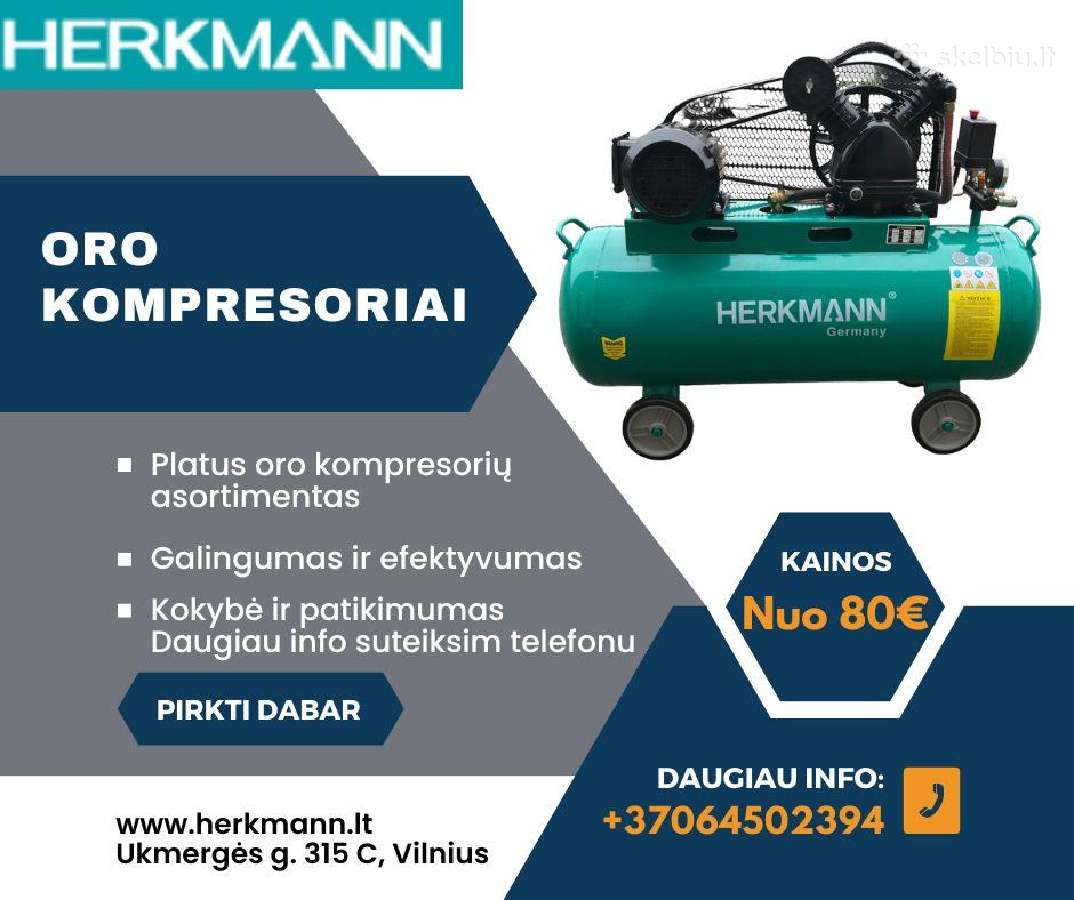 Pigiausi Lietuvoje oro kompresoriai"herkmann" - nuotraukos Nr. 2