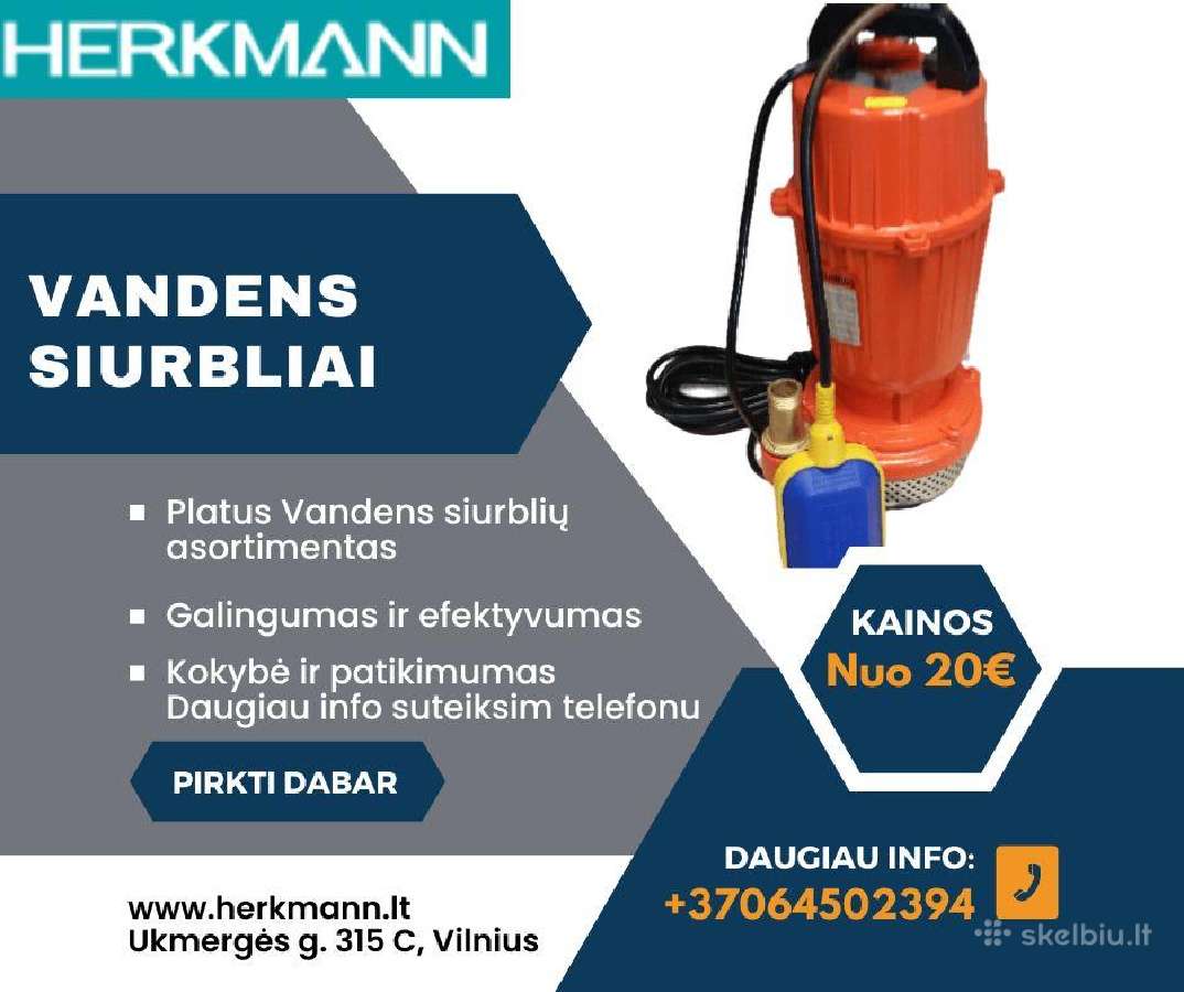 Elektriniai,benzininiai vandens siurbliai herkmann - nuotraukos Nr. 2