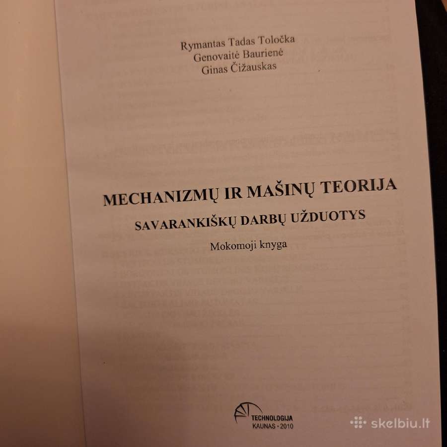 Mechanizmų ir mašinų teorija - nuotraukos Nr. 2