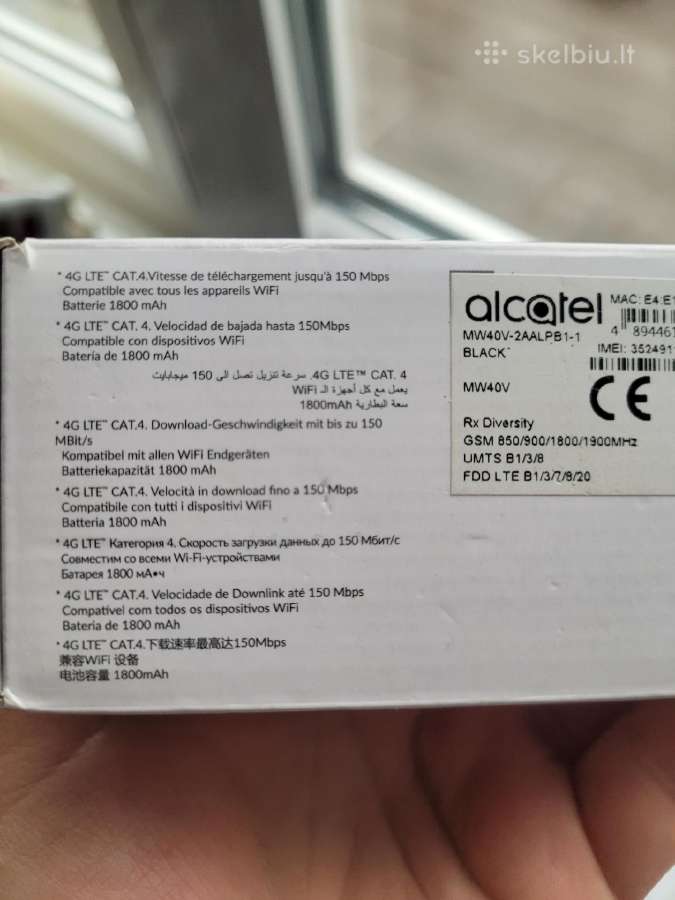 Alcatel Link Zone Mw40v - nuotraukos Nr. 4