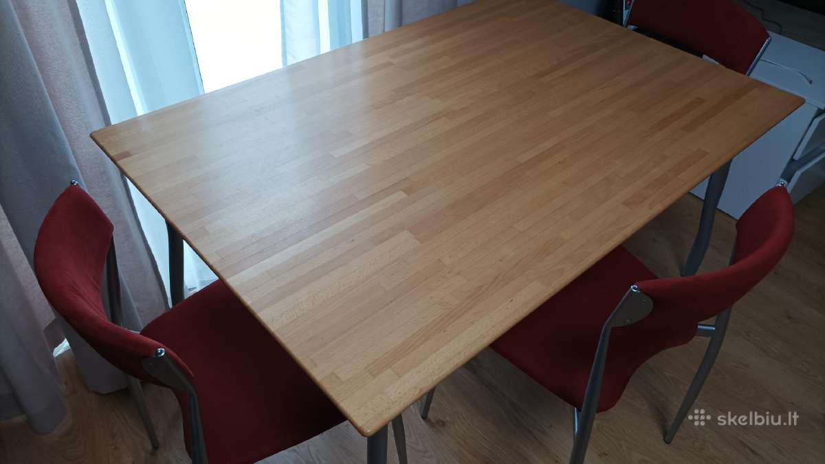 Stalas 120x80x74 (H) ir 4 kėdės, Italija - nuotraukos Nr. 3