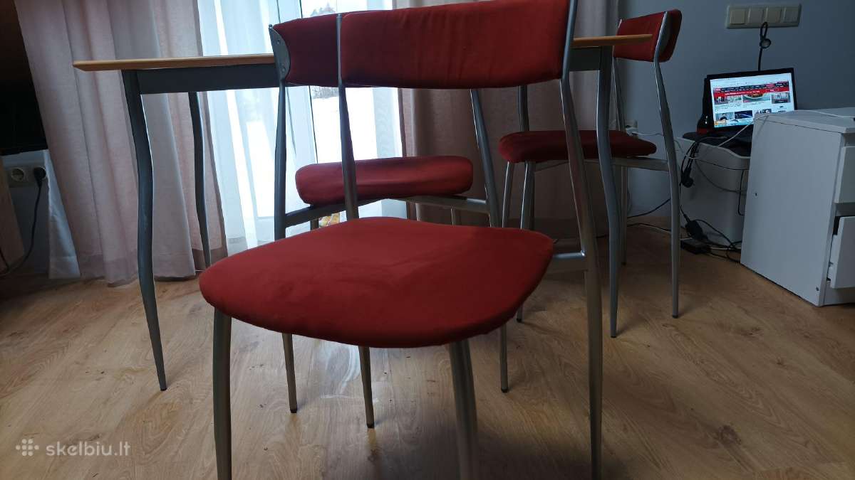 Stalas 120x80x74 (H) ir 4 kėdės, Italija - nuotraukos Nr. 5
