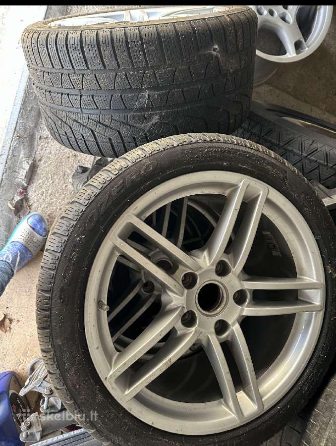 4 idealūs Porsche diskai su žieminėm padangomis. - nuotraukos Nr. 2