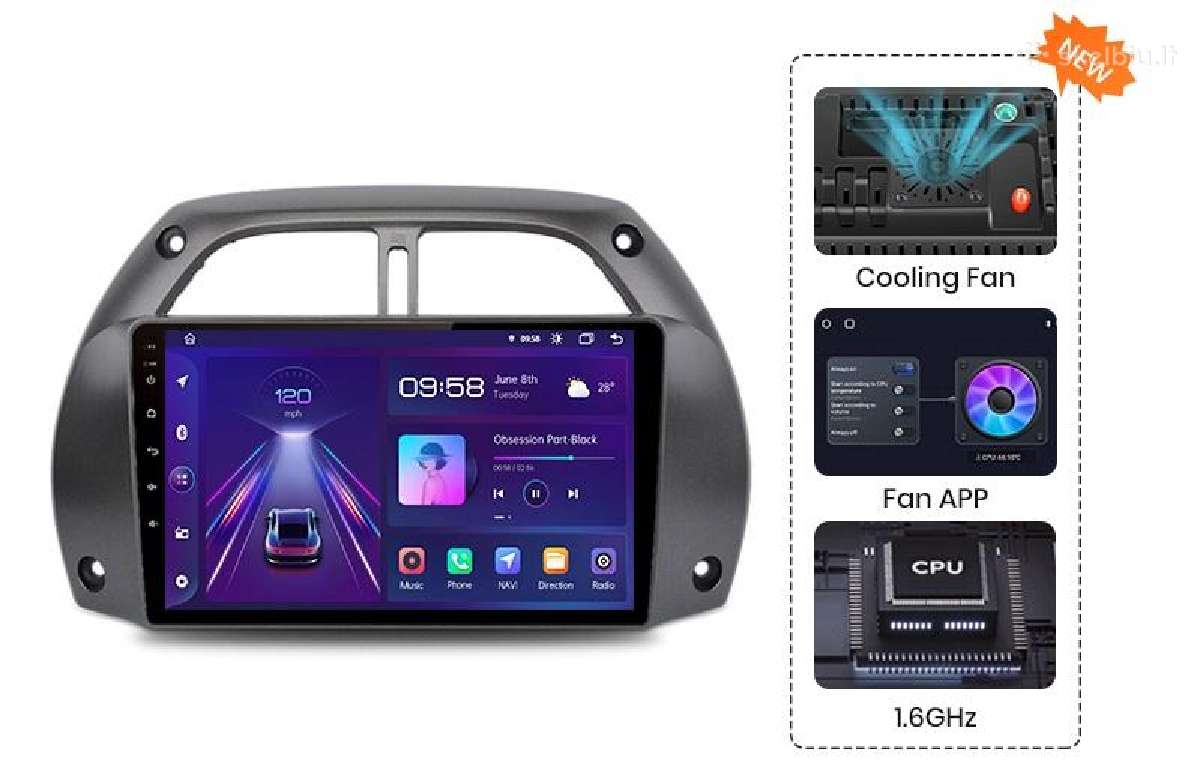 Toyota Rav4 2001 - 2006 android multimedija - nuotraukos Nr. 3