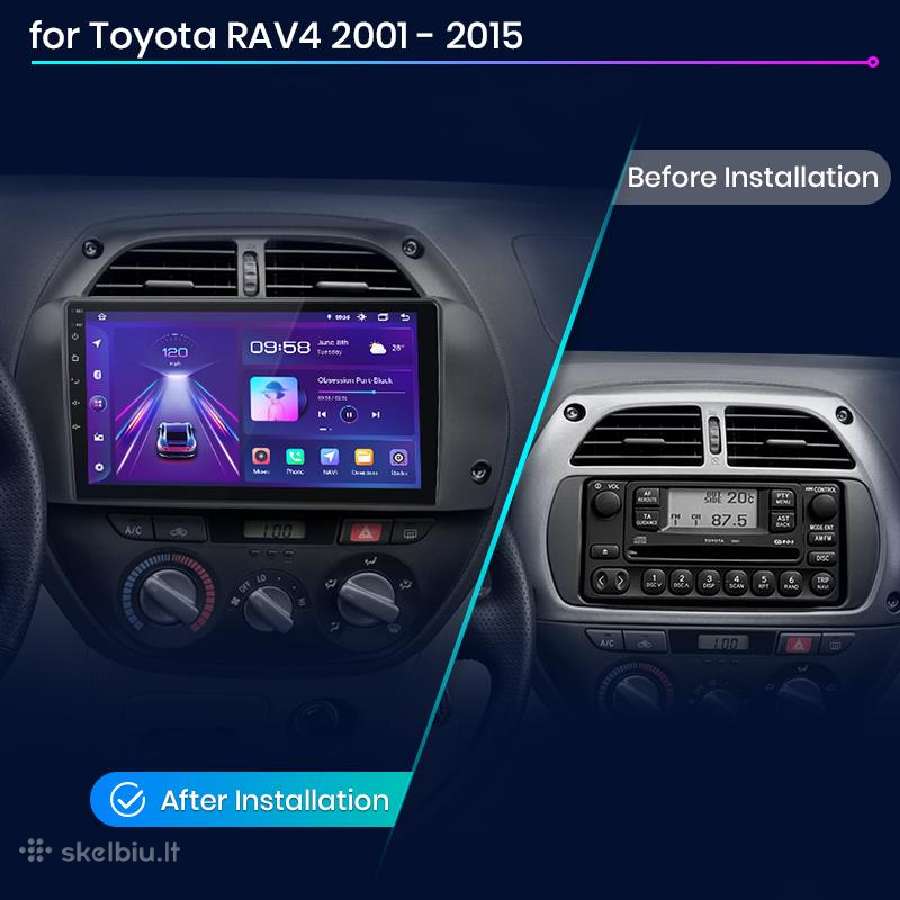 Toyota Rav4 2001 - 2006 android multimedija - nuotraukos Nr. 6