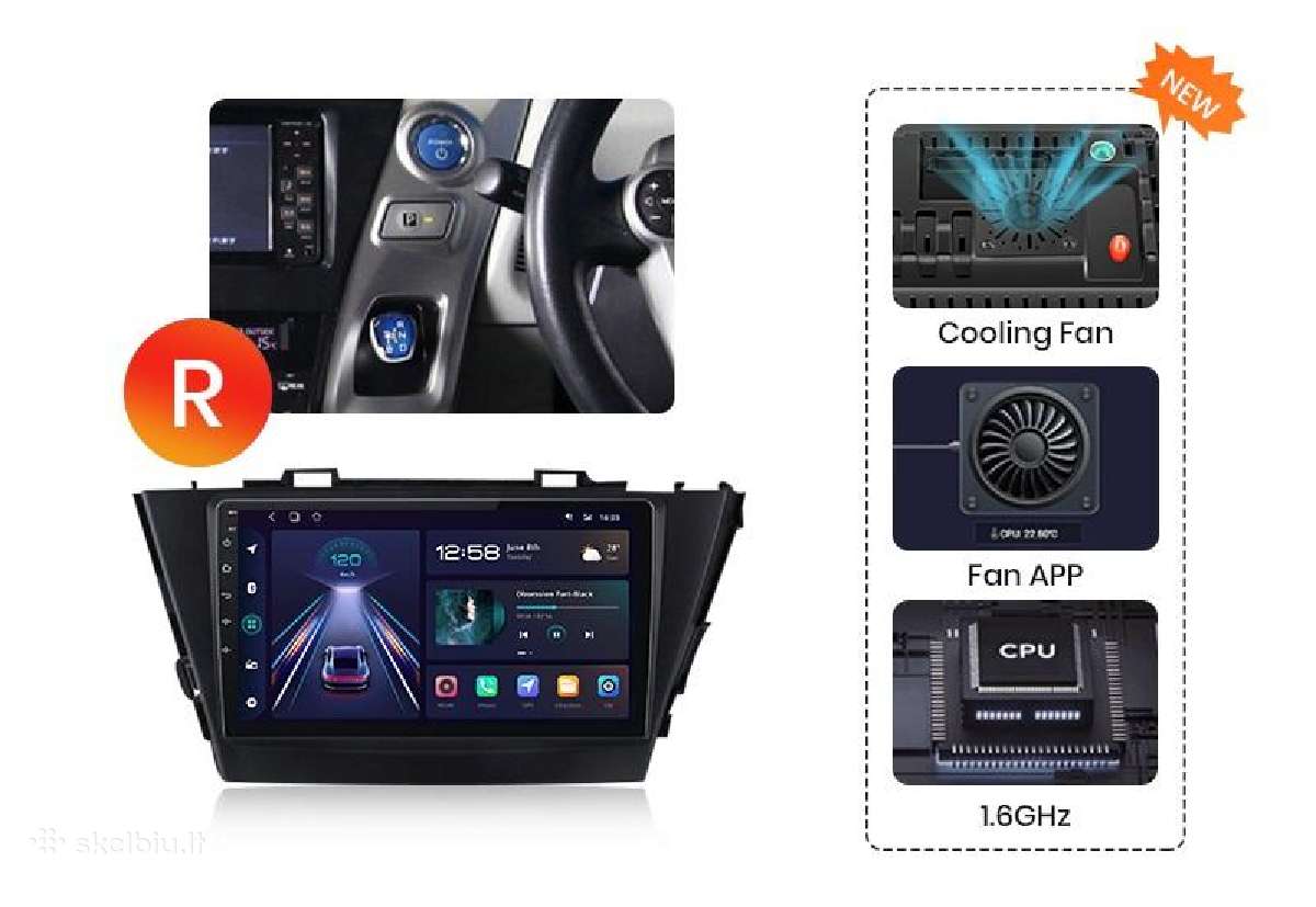 Toyota Prius+ 2012 - 2017 metų android multimedija - nuotraukos Nr. 5