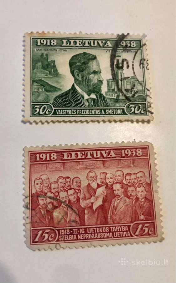 1918 - 1938m pašto ženklai