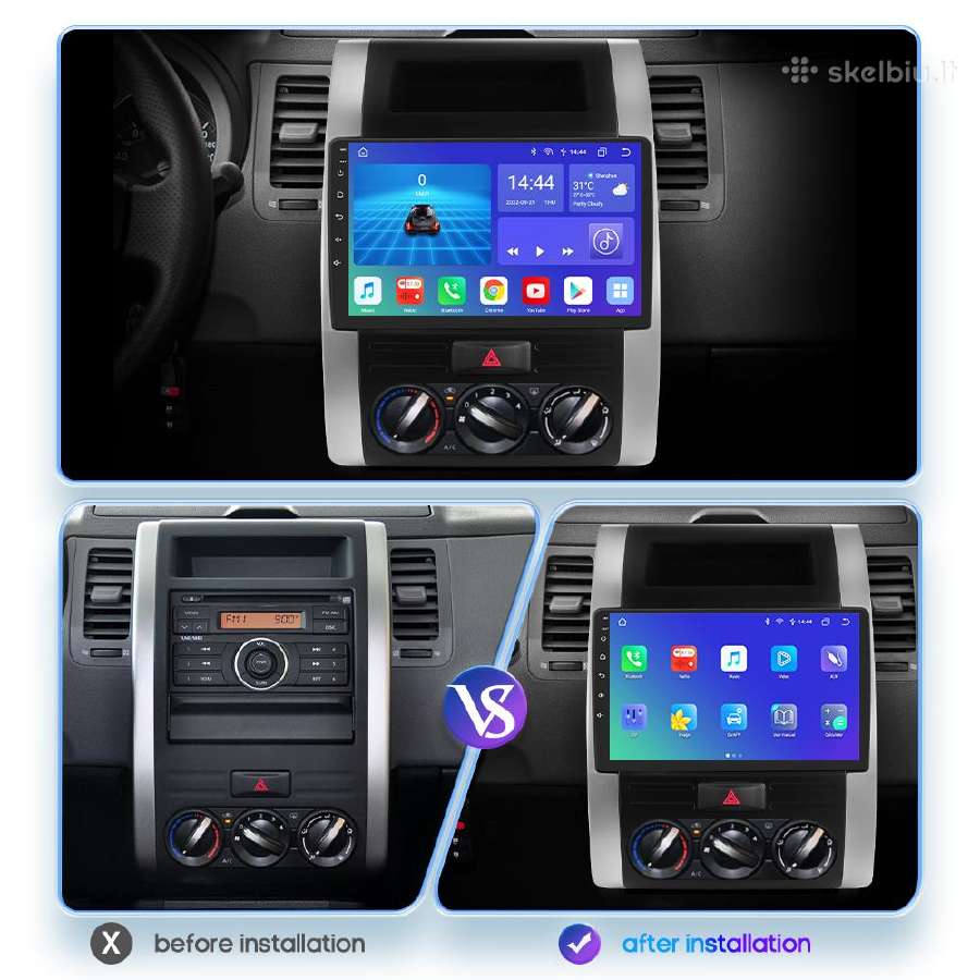 Nissan X Trail 2 T31 2007-2017 android multimedija - nuotraukos Nr. 6