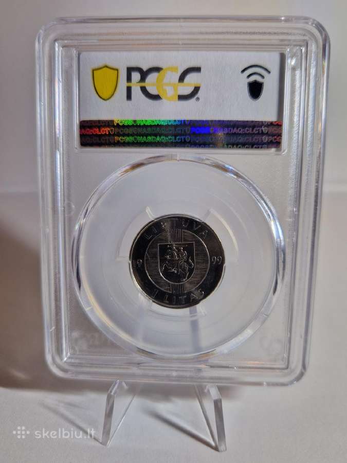 1999 1 litas Baltijos kelias Pcgs Ms66 - nuotraukos Nr. 3