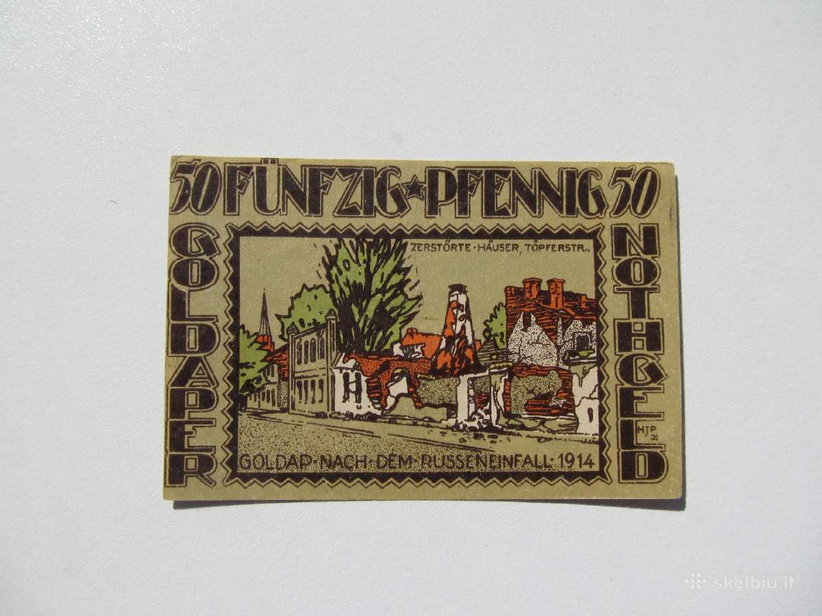 Notgeldas 50,75,100 pfennig ,geldape(m.Lietuva)