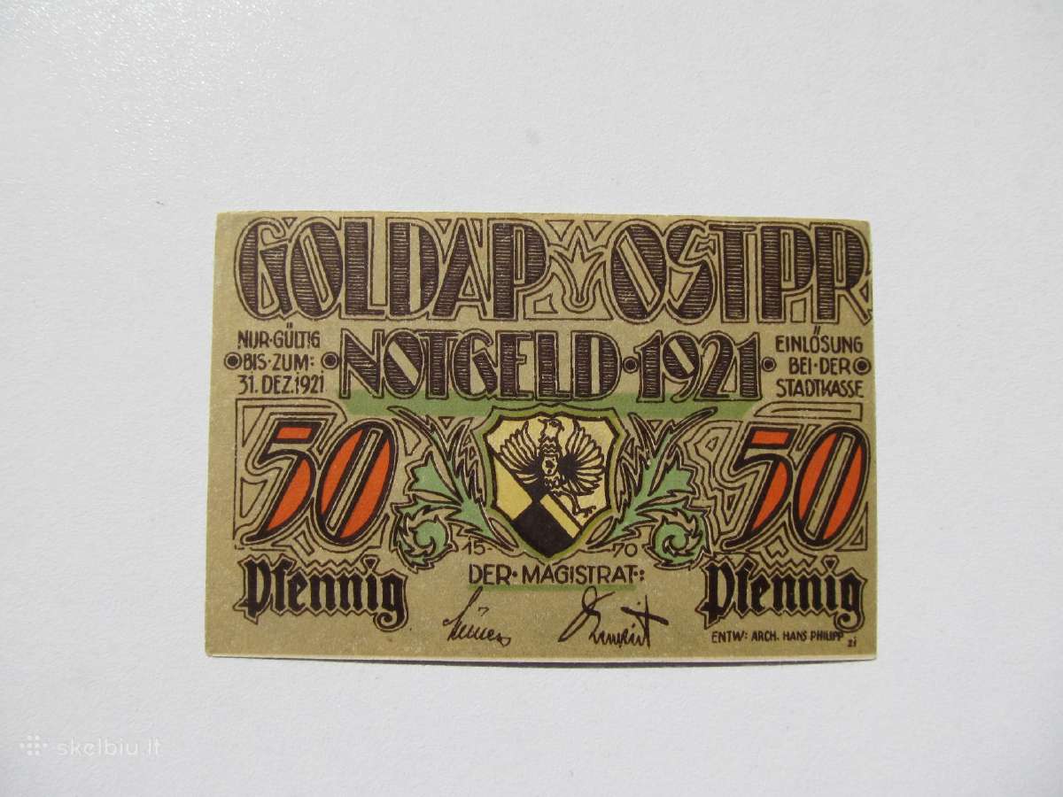 Notgeldas 50,75,100 pfennig ,geldape(m.Lietuva) - nuotraukos Nr. 2