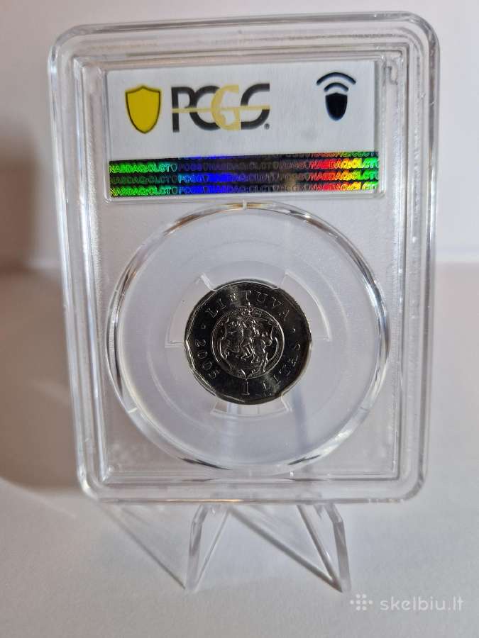 2005 1 litas Valdovų rūmai Pcgs Ms67 - nuotraukos Nr. 2
