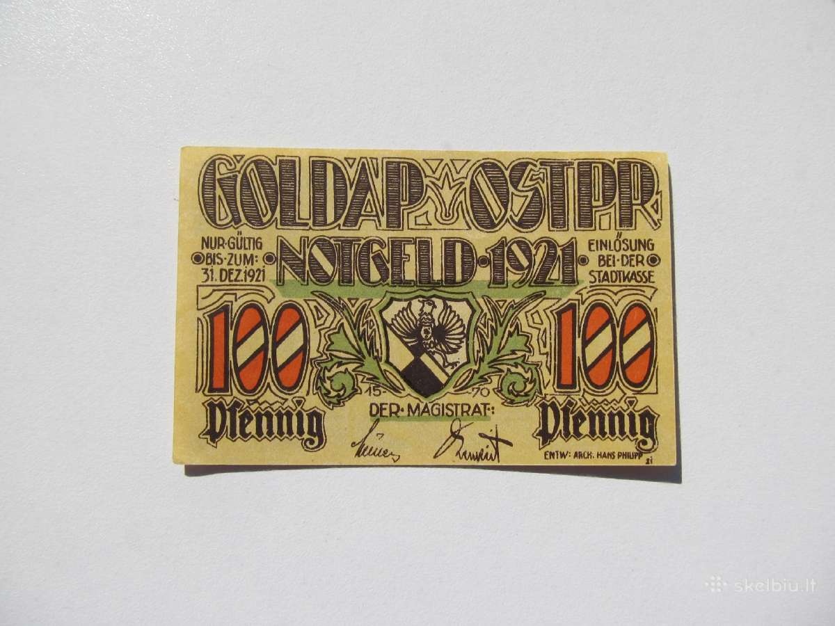 Notgeldas 50,75,100 pfennig ,geldape(m.Lietuva) - nuotraukos Nr. 5